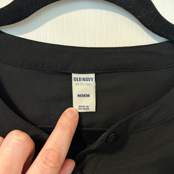 Black Button Up Blouse - Picture 3 of 4